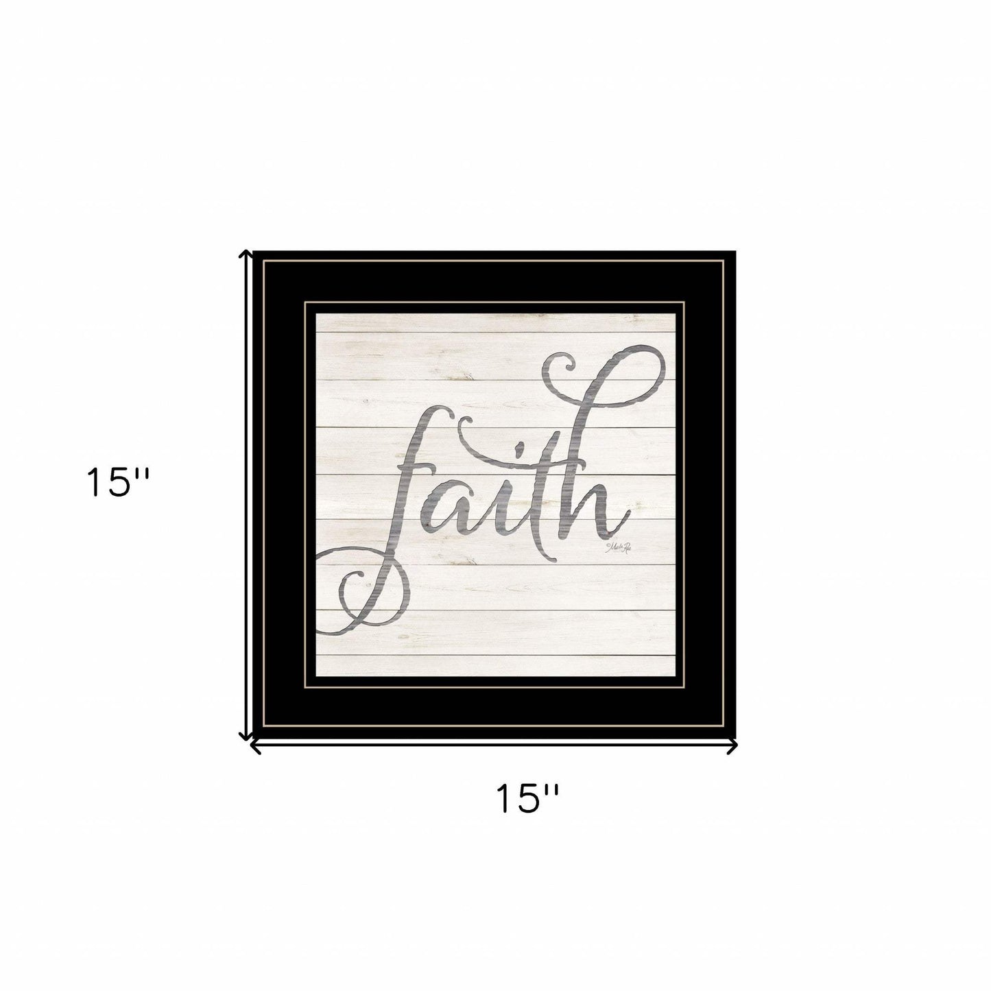 Simple Words Faith 2 Black Framed Print Wall Art - Homeroots - Flyclothing LLC