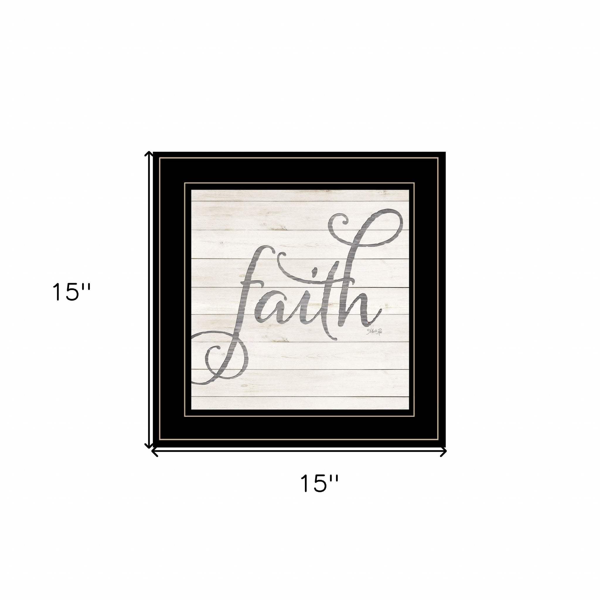 Simple Words Faith 2 Black Framed Print Wall Art - Homeroots - Flyclothing LLC