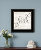 Simple Words Faith 2 Black Framed Print Wall Art - Homeroots