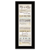 Mr and Mrs 1 Black Framed Print Wall Art - Homeroots - Flyclothing LLC