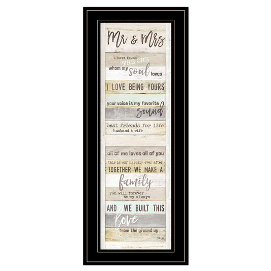 Mr and Mrs 1 Black Framed Print Wall Art - Homeroots - Flyclothing LLC