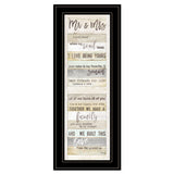 Mr and Mrs 1 Black Framed Print Wall Art - Homeroots