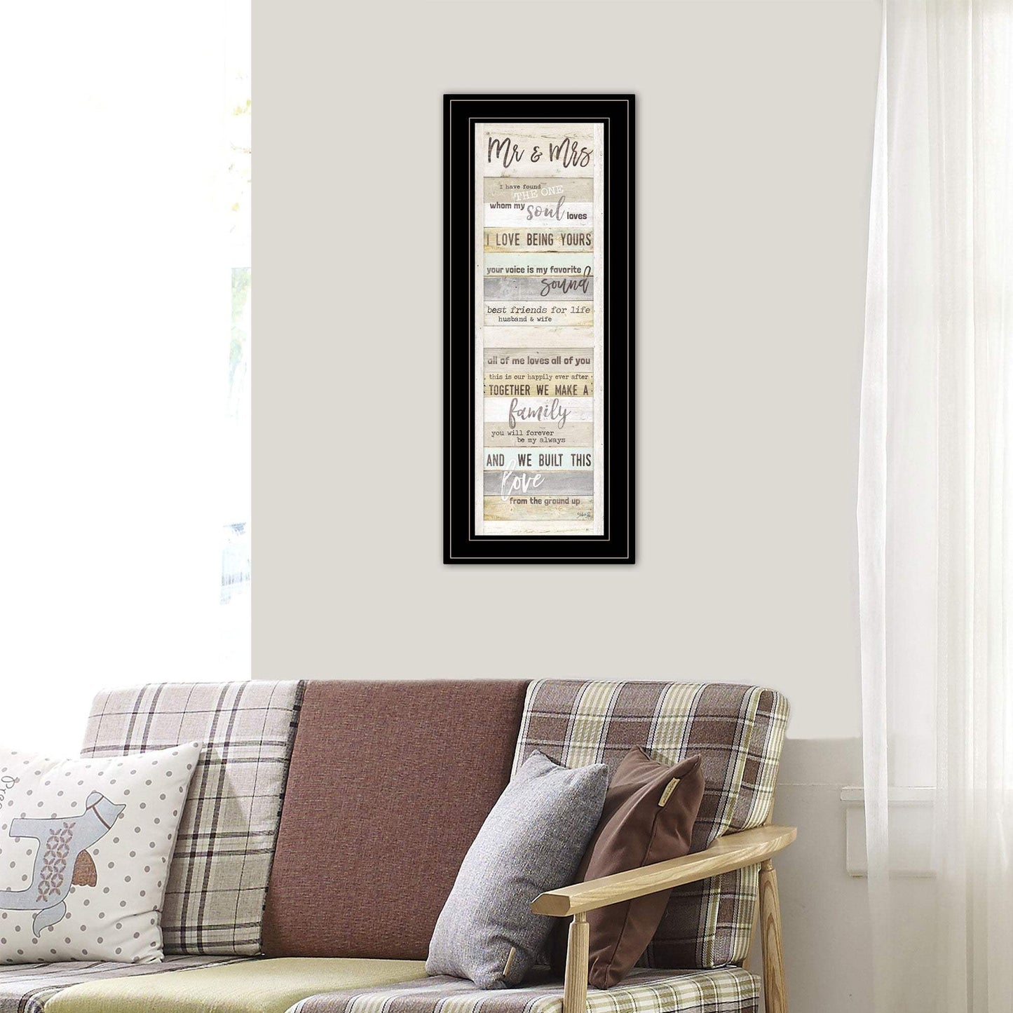 Mr and Mrs 1 Black Framed Print Wall Art - Homeroots - Flyclothing LLC