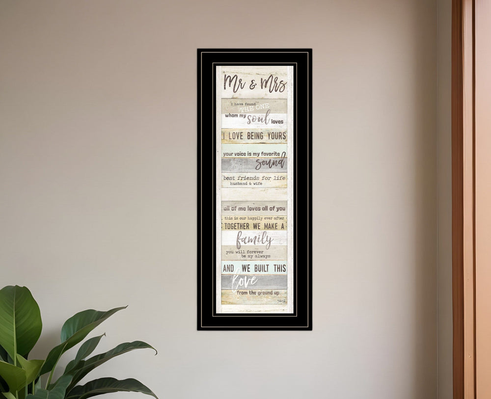 Mr and Mrs 1 Black Framed Print Wall Art - Homeroots