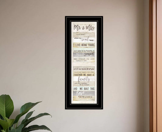 Mr and Mrs 1 Black Framed Print Wall Art - Homeroots - Flyclothing LLC