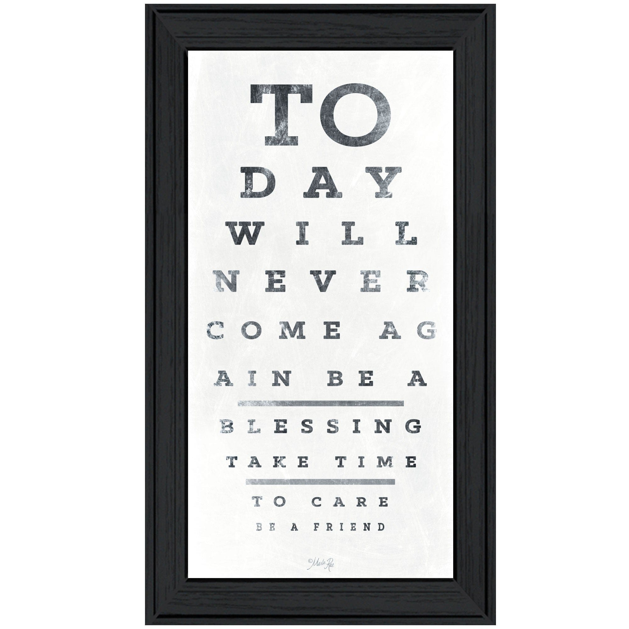 Eye Chart I 1 Black Framed Print Wall Art - Homeroots