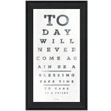 Eye Chart I 1 Black Framed Print Wall Art - Homeroots
