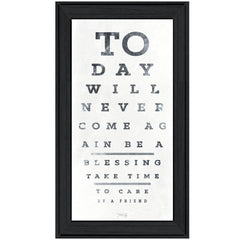 Eye Chart I 1 Black Framed Print Wall Art - Homeroots