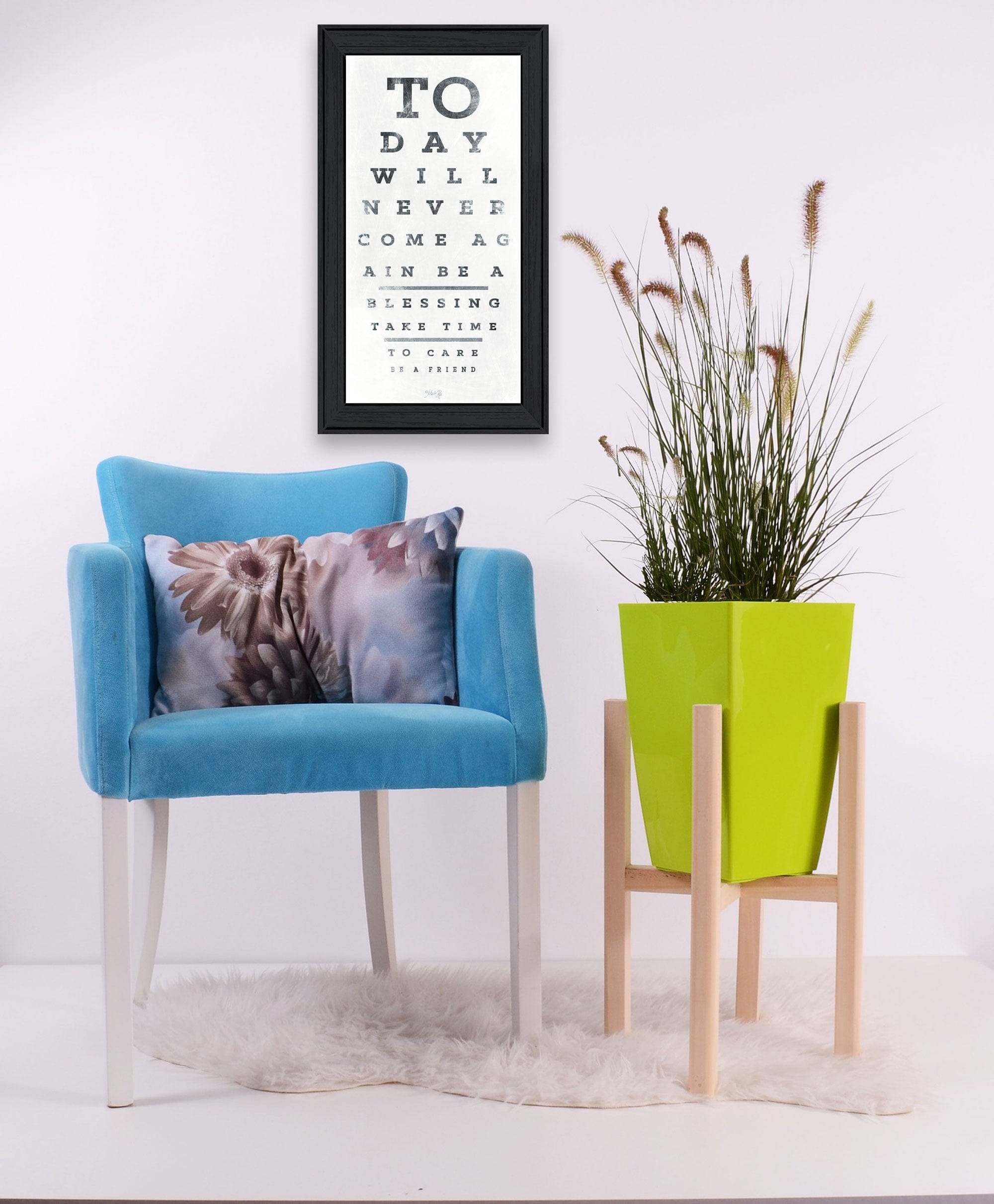 Eye Chart I 1 Black Framed Print Wall Art - Homeroots