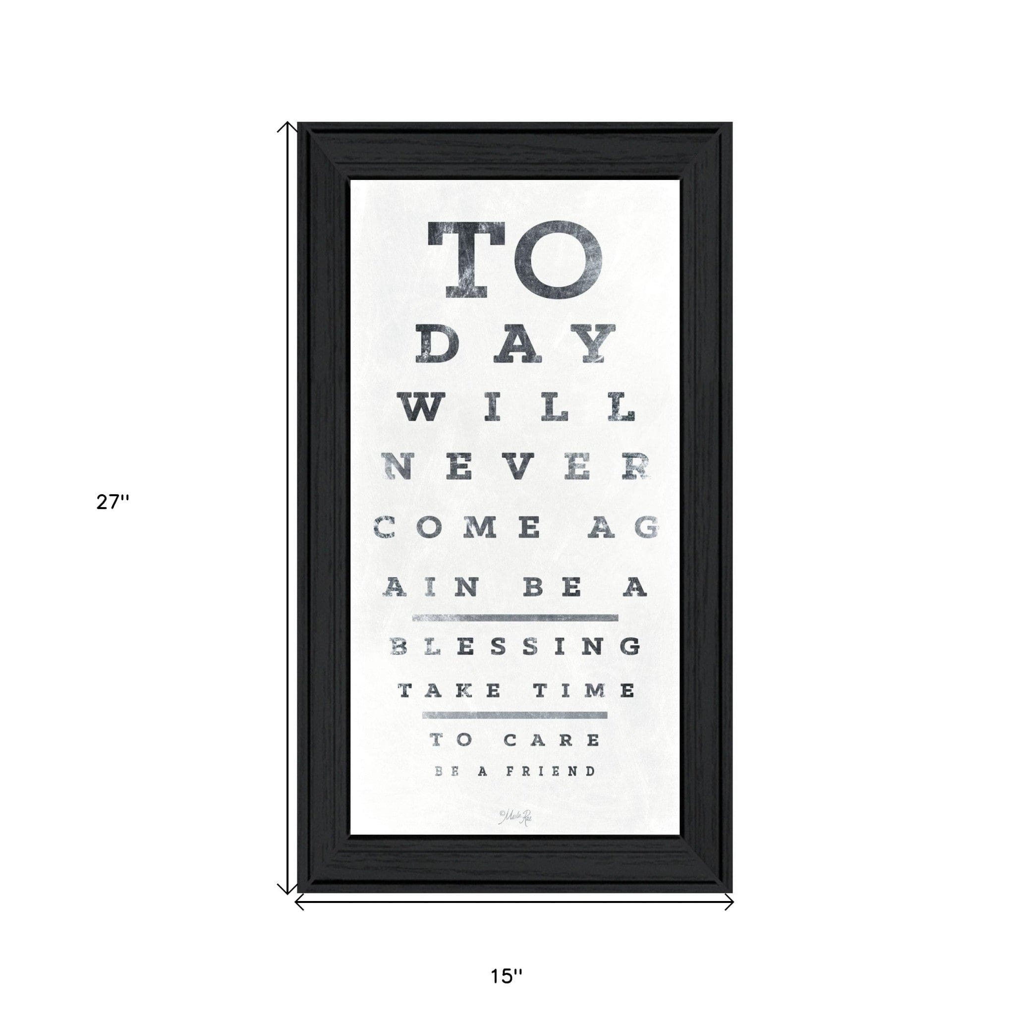 Eye Chart I 1 Black Framed Print Wall Art - Homeroots