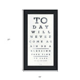 Eye Chart I 1 Black Framed Print Wall Art - Homeroots - Flyclothing LLC