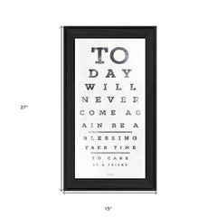 Eye Chart I 1 Black Framed Print Wall Art - Homeroots