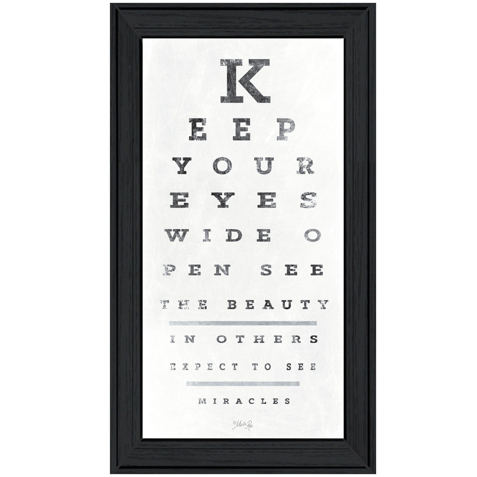 Eye Chart II 1 Black Framed Print Wall Art - Homeroots