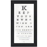 Eye Chart II 1 Black Framed Print Wall Art - Homeroots