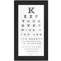 Eye Chart II 1 Black Framed Print Wall Art - Homeroots