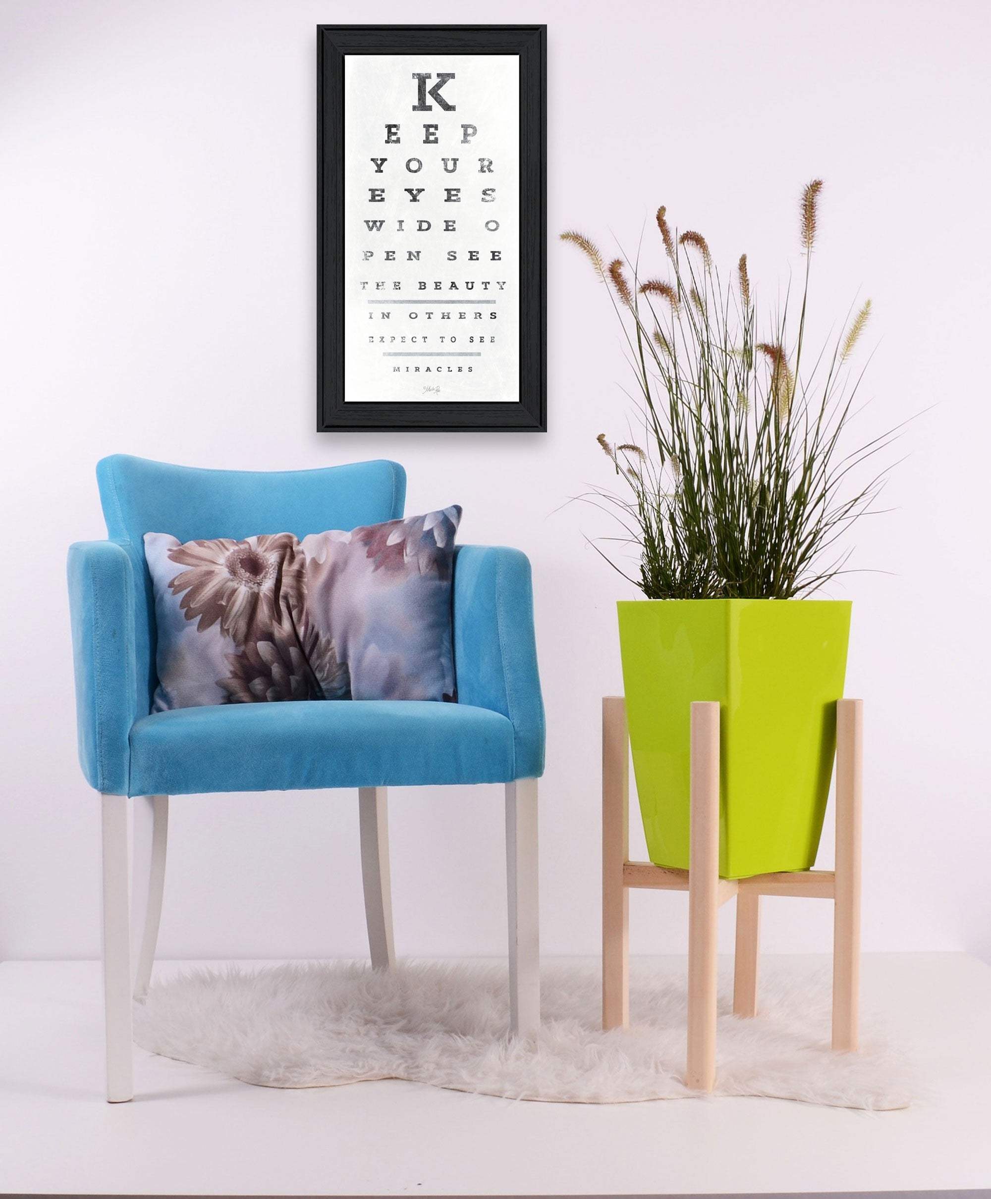 Eye Chart II 1 Black Framed Print Wall Art - Homeroots - Flyclothing LLC