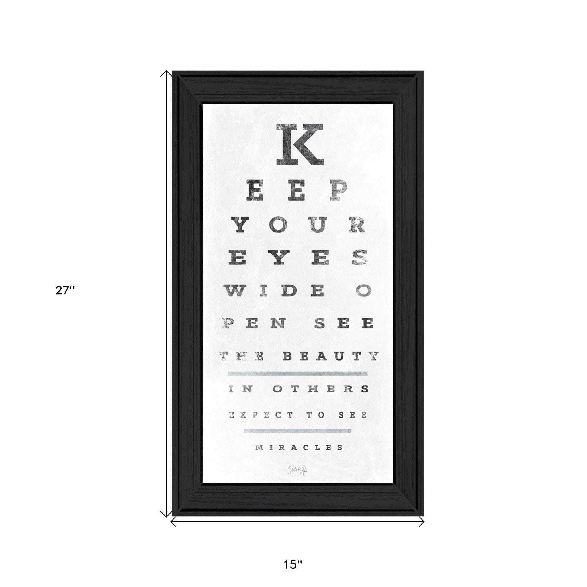 Eye Chart II 1 Black Framed Print Wall Art - Homeroots