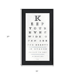 Eye Chart II 1 Black Framed Print Wall Art - Homeroots