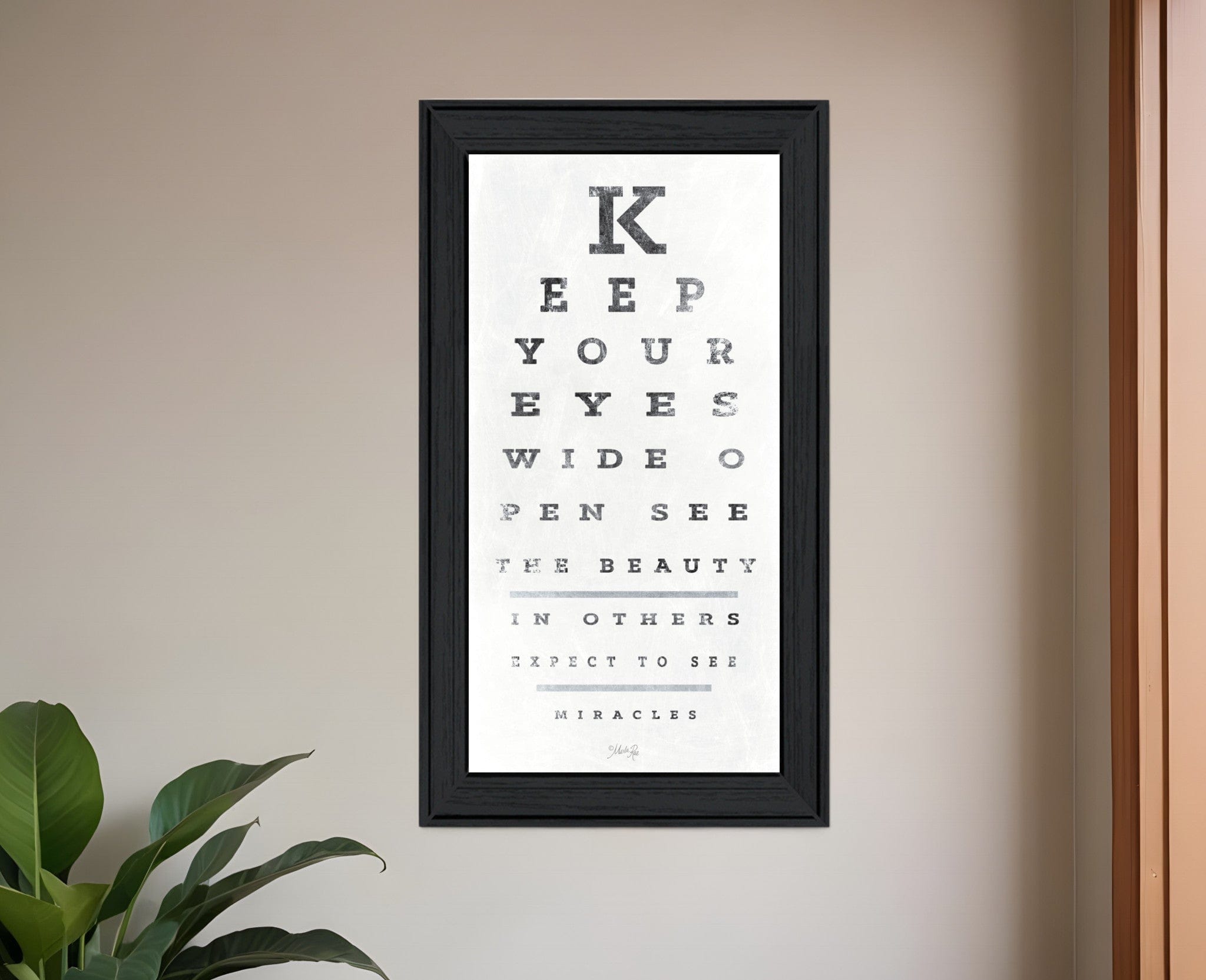 Eye Chart II 1 Black Framed Print Wall Art - Homeroots