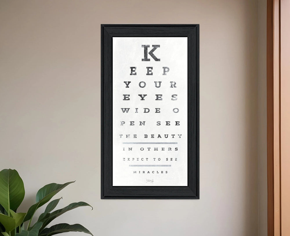 Eye Chart II 1 Black Framed Print Wall Art - Homeroots