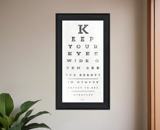 Eye Chart II 1 Black Framed Print Wall Art - Homeroots