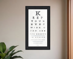 Eye Chart II 1 Black Framed Print Wall Art - Homeroots