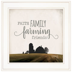 Faith Family Farming Friends 1 White Framed Print Wall Art - Homeroots