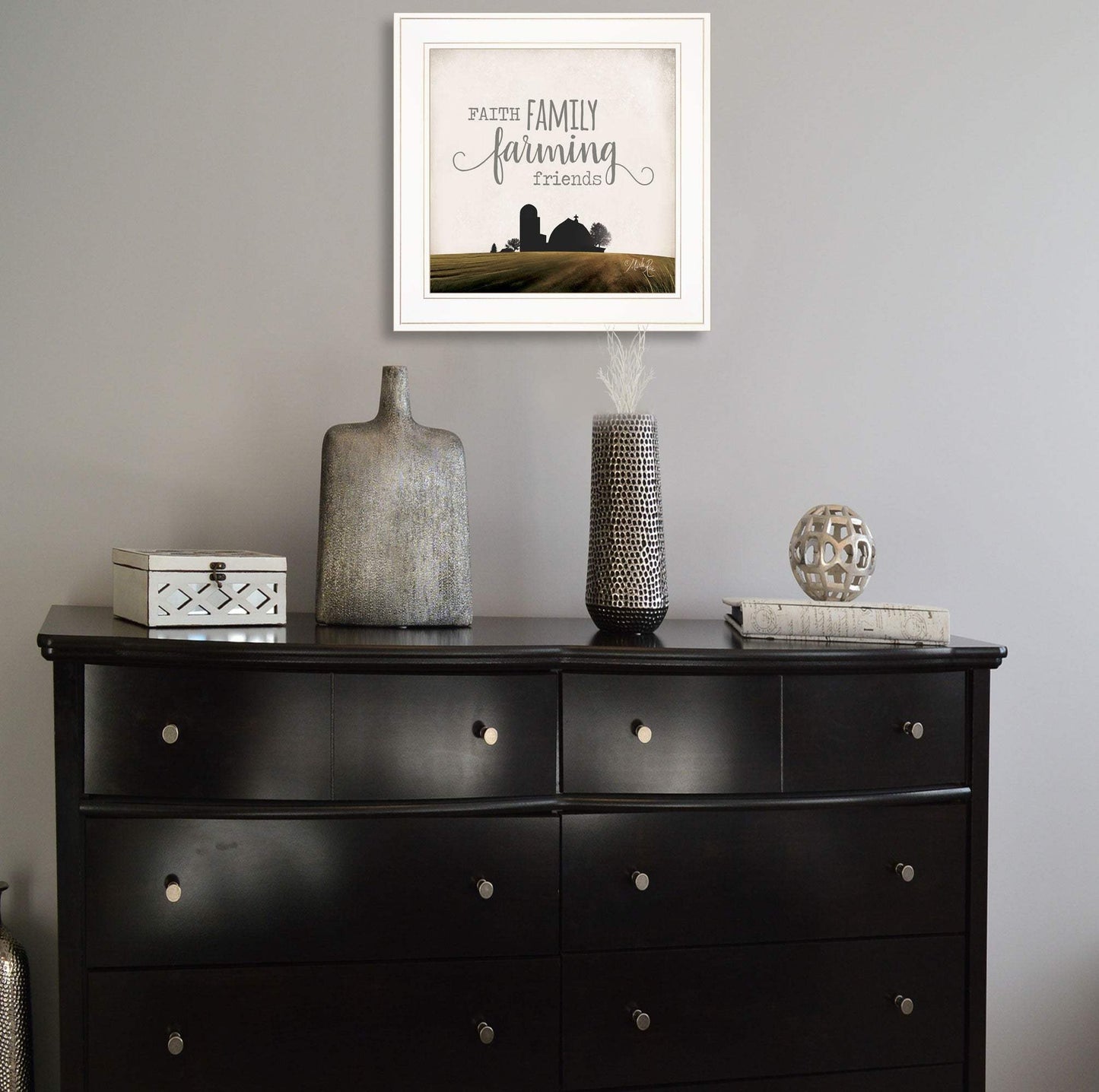 Faith Family Farming Friends 1 White Framed Print Wall Art - Homeroots - Flyclothing LLC