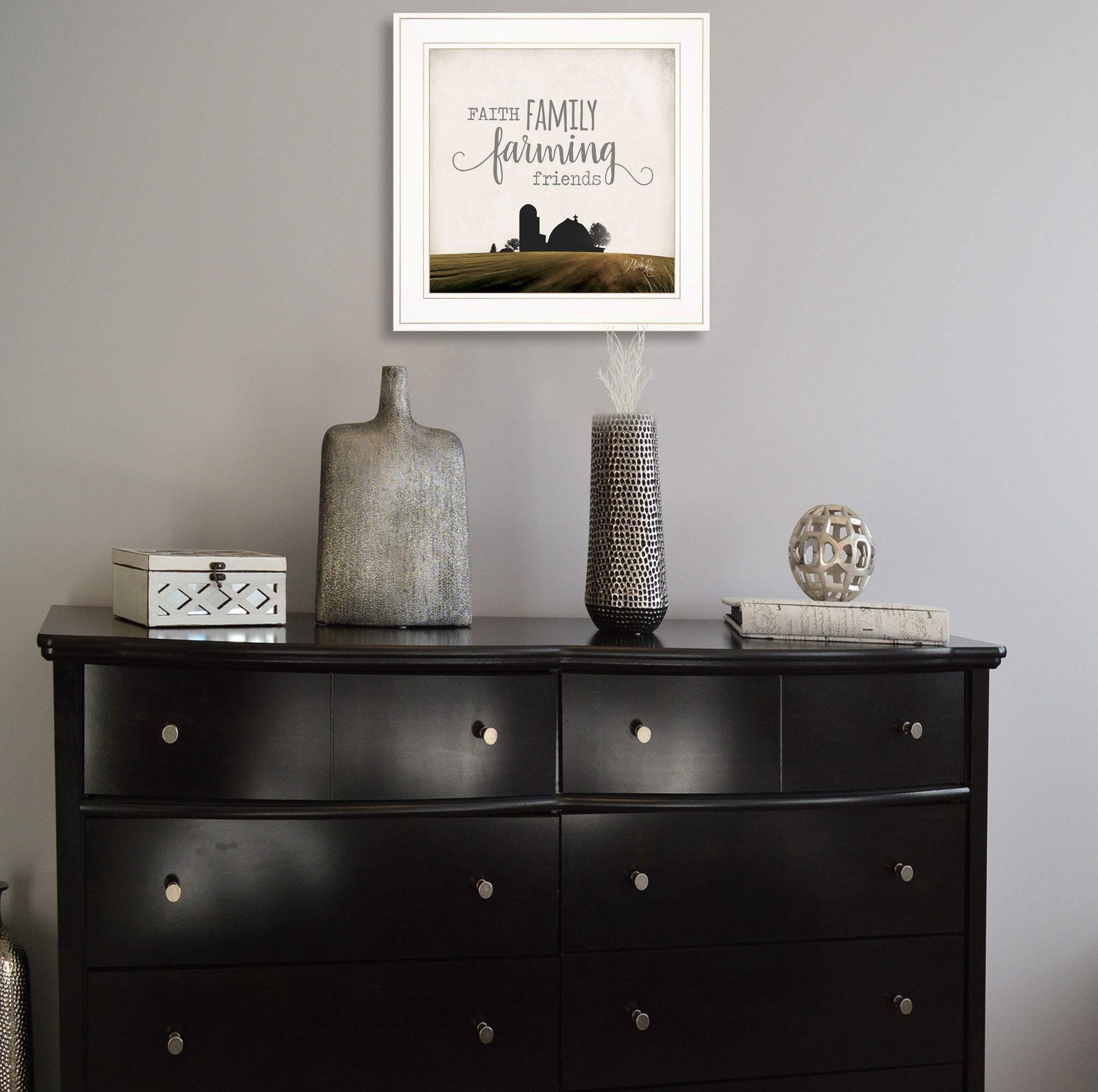 Faith Family Farming Friends 1 White Framed Print Wall Art - Homeroots - Flyclothing LLC