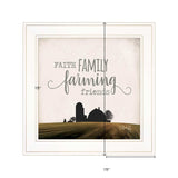 Faith Family Farming Friends 1 White Framed Print Wall Art - Homeroots - Flyclothing LLC