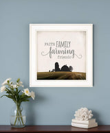 Faith Family Farming Friends 1 White Framed Print Wall Art - Homeroots - Flyclothing LLC