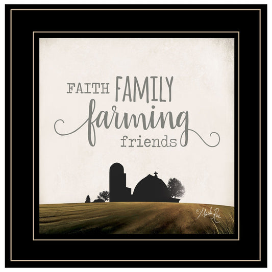 Faith Family Farming Friends 2 Black Framed Print Wall Art - Homeroots