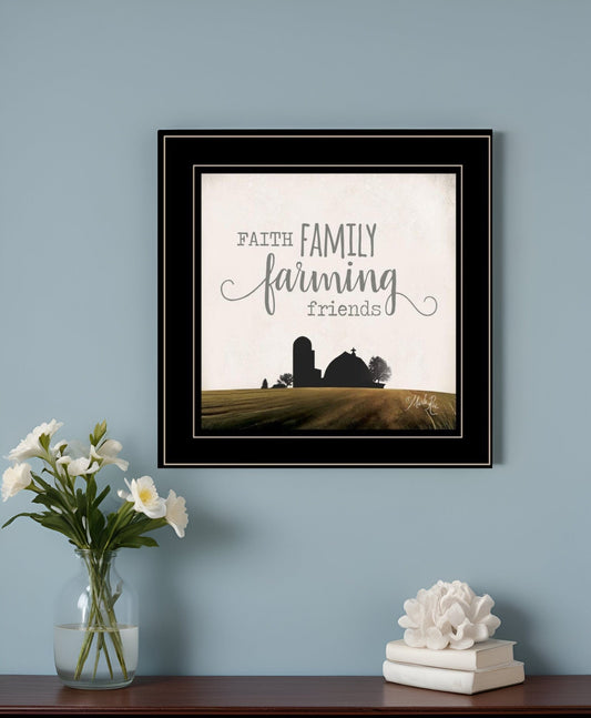 Faith Family Farming Friends 2 Black Framed Print Wall Art - Homeroots