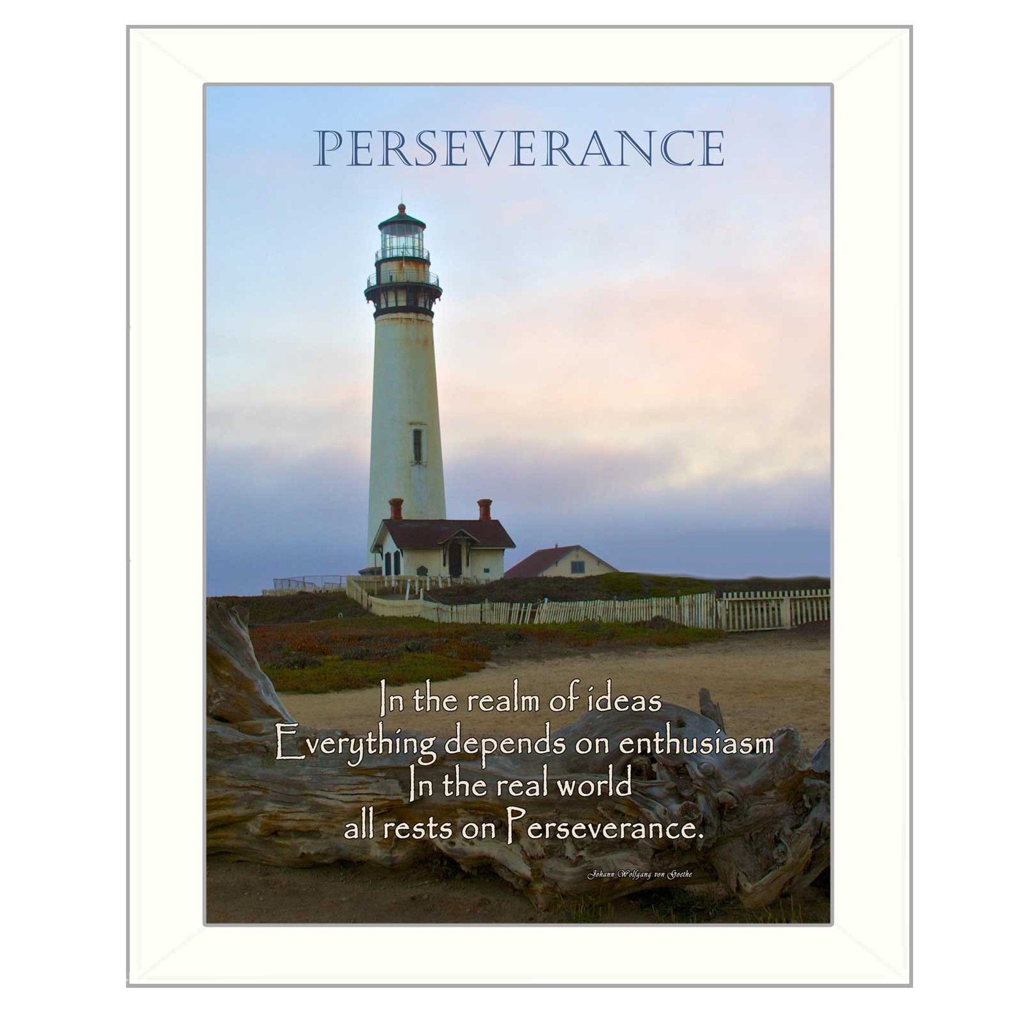 Perseverance 3 White Framed Print Wall Art - Homeroots