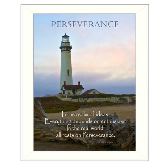 Perseverance 3 White Framed Print Wall Art - Homeroots