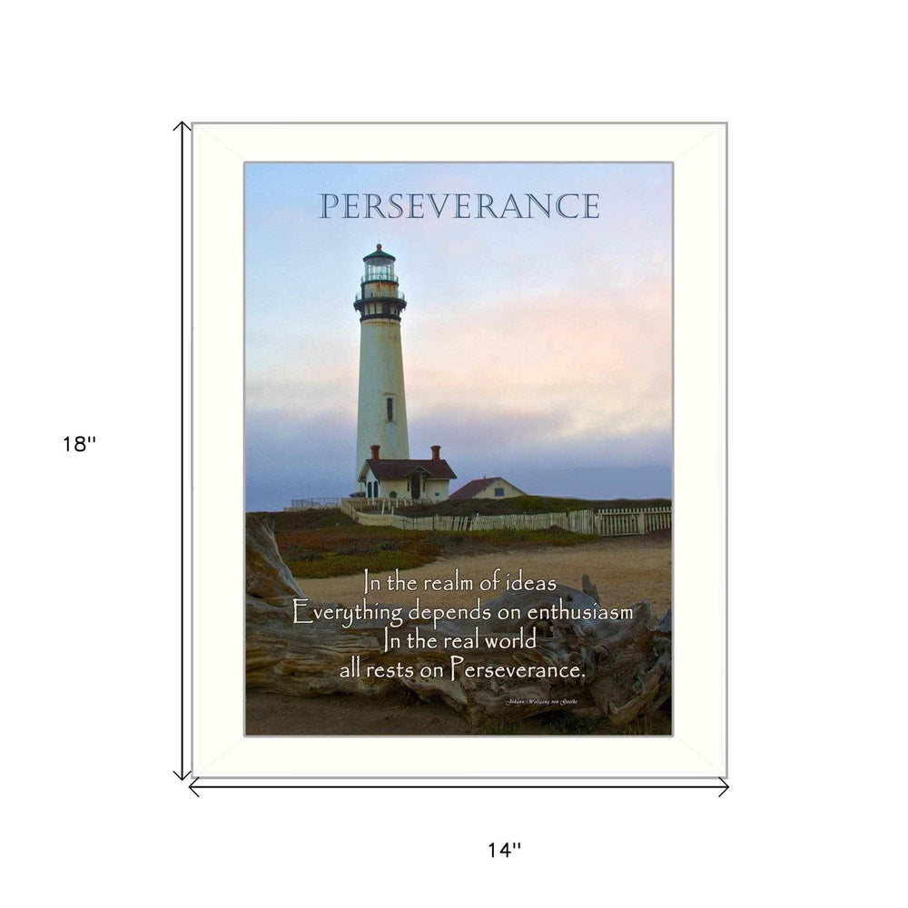 Perseverance 3 White Framed Print Wall Art - Homeroots - Flyclothing LLC