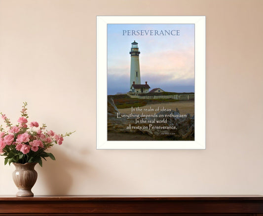 Perseverance 3 White Framed Print Wall Art - Homeroots