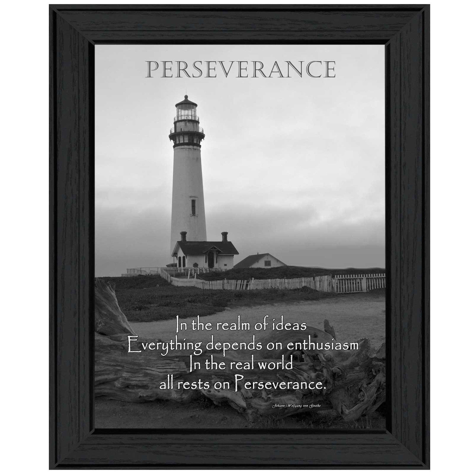 Perseverance 4 Black Framed Print Wall Art - Homeroots