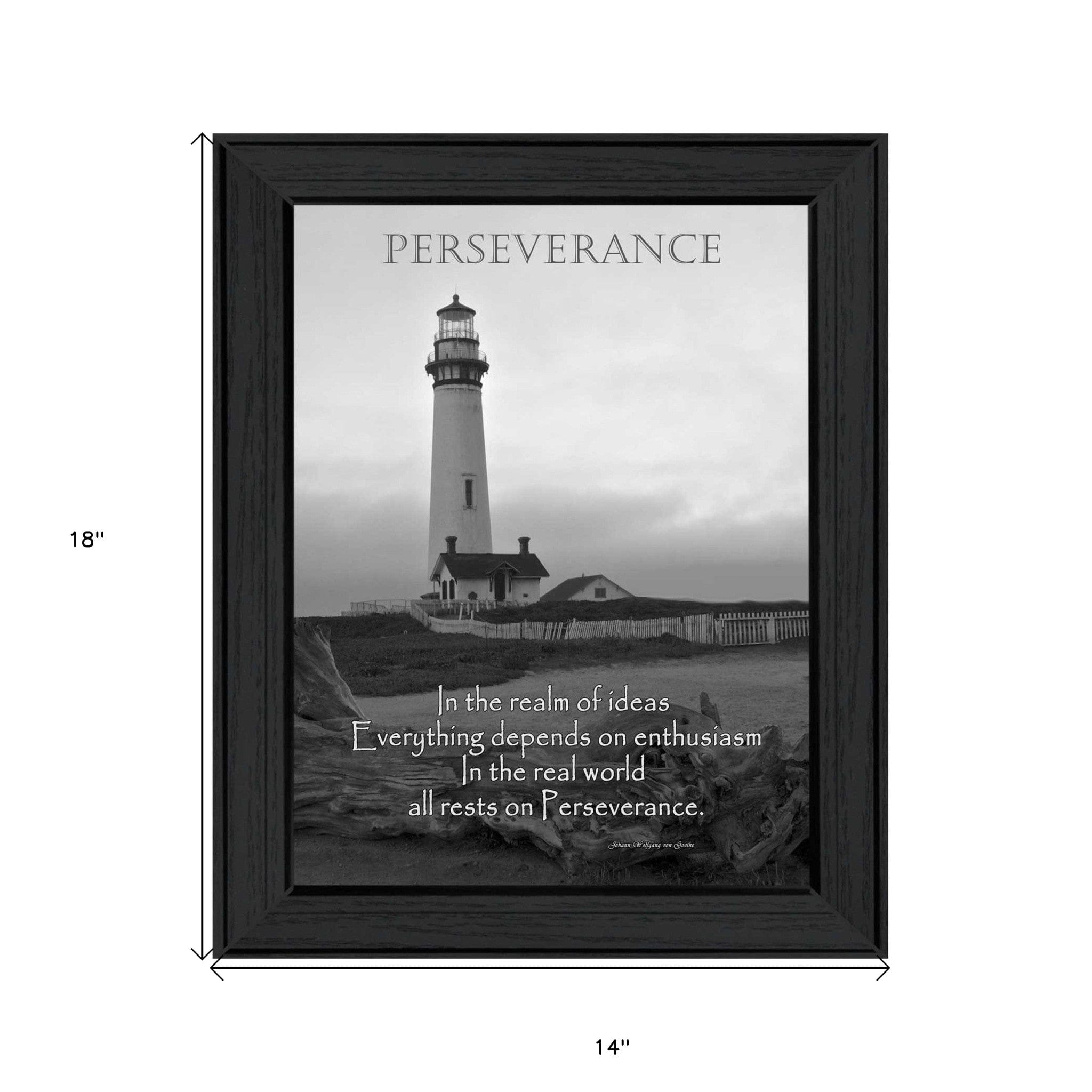 Perseverance 4 Black Framed Print Wall Art - Homeroots
