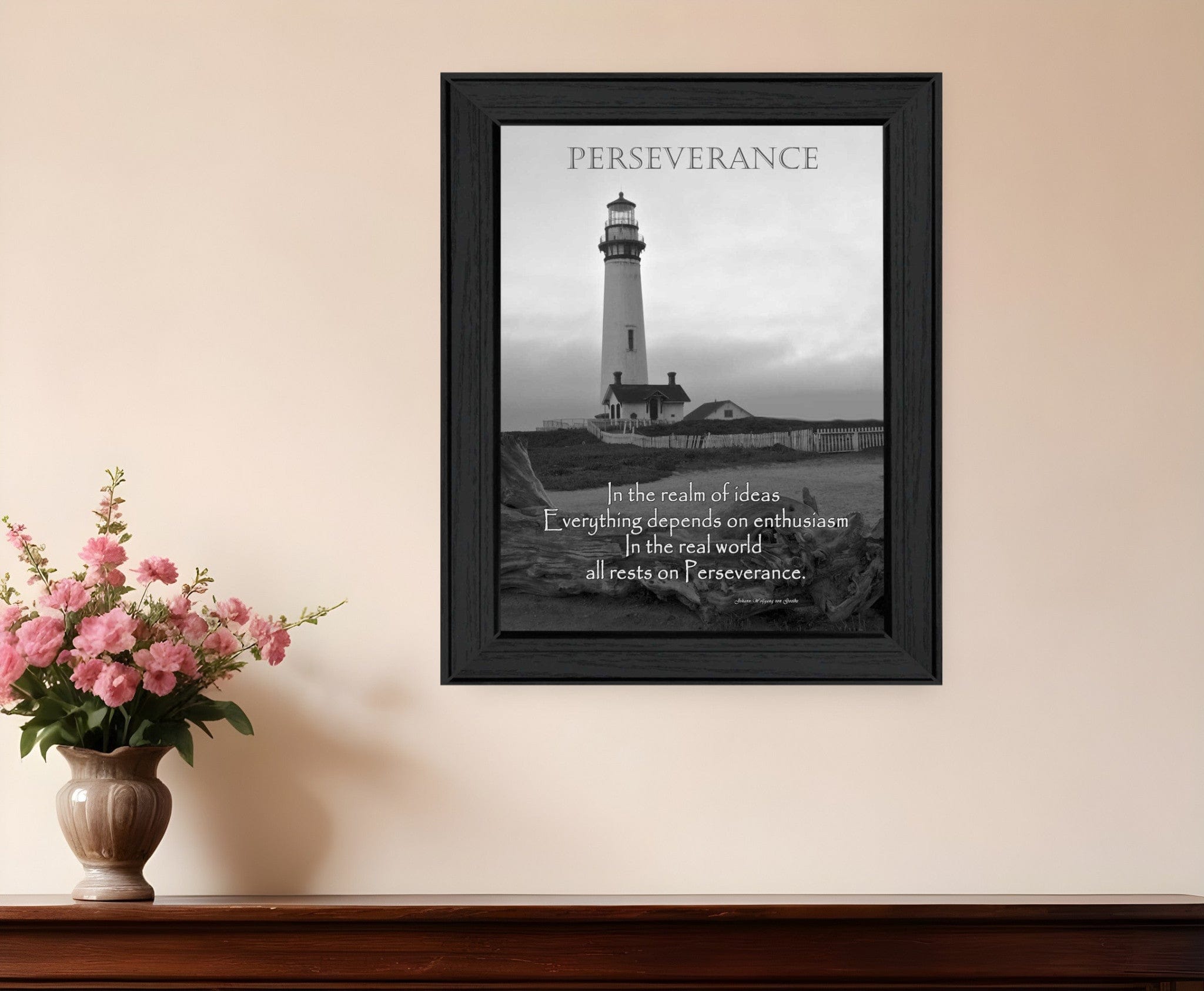 Perseverance 4 Black Framed Print Wall Art - Homeroots