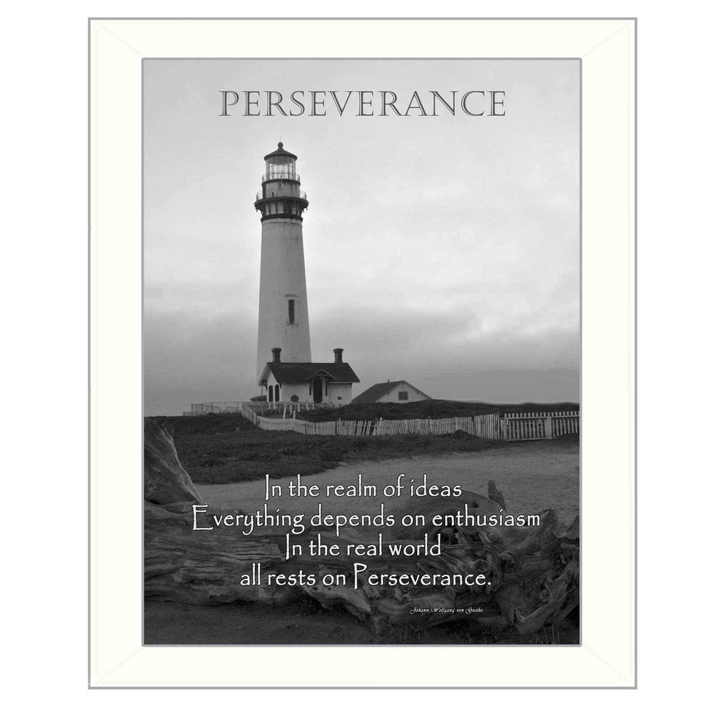 Perseverance 1 White Framed Print Wall Art - Homeroots - Flyclothing LLC