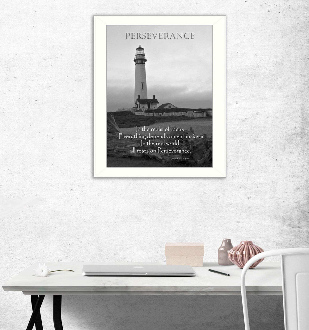 Perseverance 1 White Framed Print Wall Art - Homeroots - Flyclothing LLC