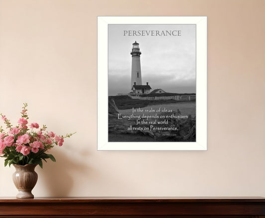 Perseverance 1 White Framed Print Wall Art - Homeroots
