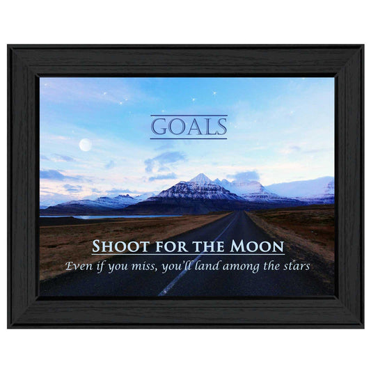 Goals 3 Black Framed Print Wall Art - Homeroots