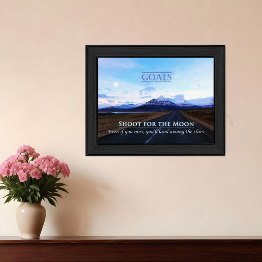 Goals 3 Black Framed Print Wall Art - Homeroots