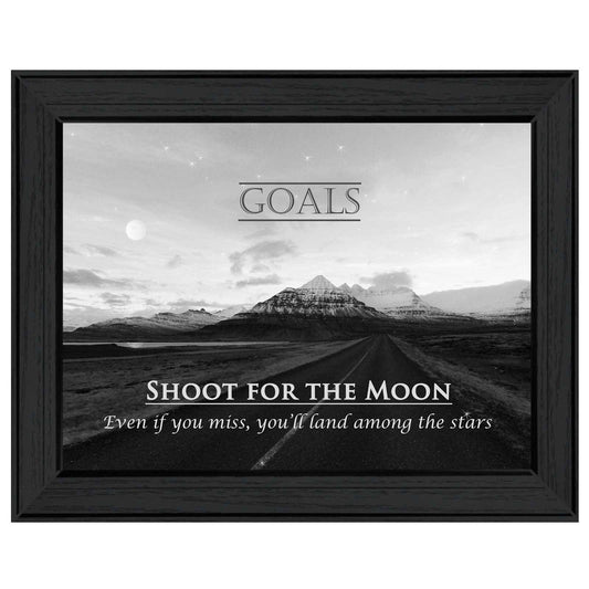 Goals 5 Black Framed Print Wall Art - Homeroots