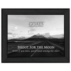 Goals 5 Black Framed Print Wall Art - Homeroots