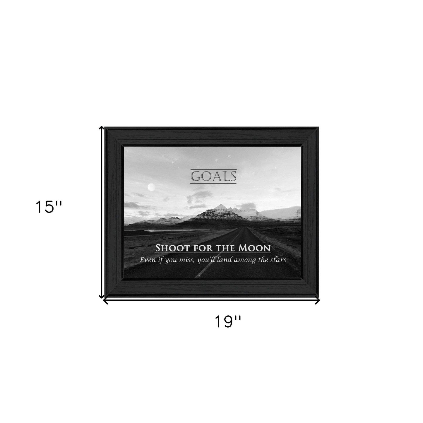Goals 5 Black Framed Print Wall Art - Homeroots - Flyclothing LLC