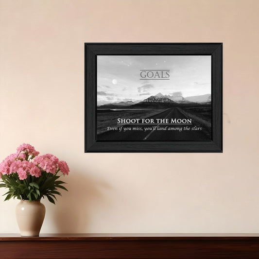 Goals 5 Black Framed Print Wall Art - Homeroots