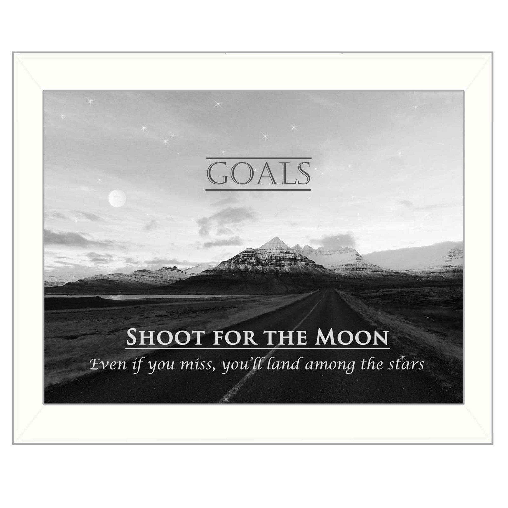 Goals 6 White Framed Print Wall Art - Homeroots